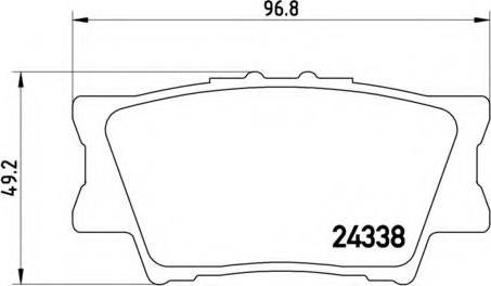 TOYOTA 0446633200 - Bremžu uzliku kompl., Disku bremzes autodraugiem.lv