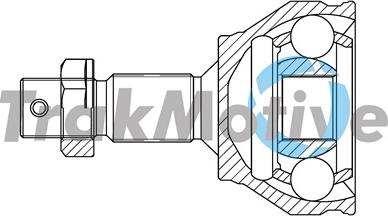 TrakMotive 40-0796 - Šarnīru komplekts, Piedziņas vārpsta autodraugiem.lv