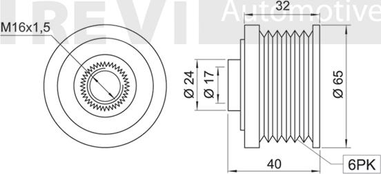 Trevi Automotive AP1094 - Piedziņas skriemelis, Ģenerators autodraugiem.lv