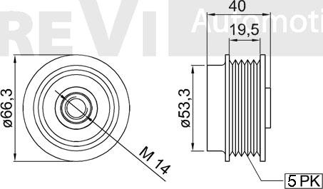 Trevi Automotive AP1045 - Piedziņas skriemelis, Ģenerators autodraugiem.lv