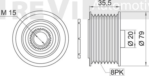 Trevi Automotive AP1059 - Piedziņas skriemelis, Ģenerators autodraugiem.lv