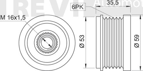 Trevi Automotive AP1073 - Piedziņas skriemelis, Ģenerators autodraugiem.lv