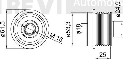 Trevi Automotive AP1140 - Piedziņas skriemelis, Ģenerators autodraugiem.lv