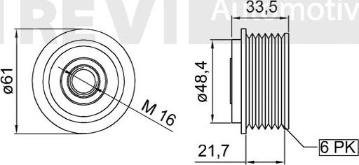 Trevi Automotive AP1136 - Piedziņas skriemelis, Ģenerators autodraugiem.lv