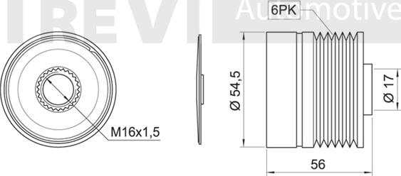 Trevi Automotive AP1129 - Piedziņas skriemelis, Ģenerators autodraugiem.lv