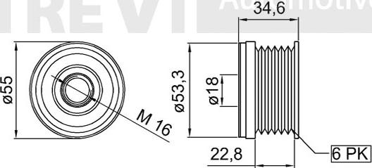 Trevi Automotive AP1123 - Piedziņas skriemelis, Ģenerators autodraugiem.lv