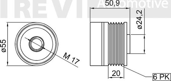 Trevi Automotive AP1176 - Piedziņas skriemelis, Ģenerators autodraugiem.lv