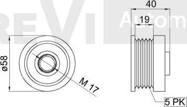 Trevi Automotive AP1205 - Piedziņas skriemelis, Ģenerators autodraugiem.lv