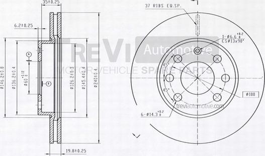 Trevi Automotive BD1145 - Bremžu diski autodraugiem.lv