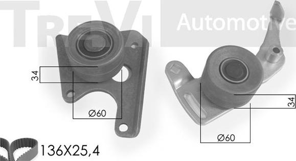 Trevi Automotive KD0002HP - Ūdenssūknis + Zobsiksnas komplekts autodraugiem.lv