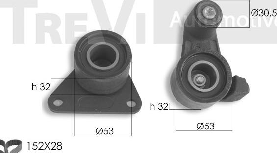 Trevi Automotive KD1418 - Zobsiksnas komplekts autodraugiem.lv