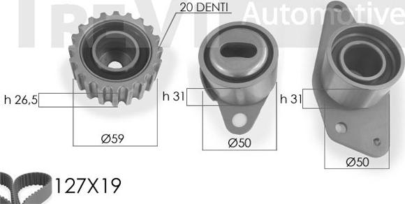 Trevi Automotive KD1056 - Zobsiksnas komplekts autodraugiem.lv