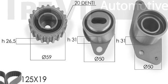 Trevi Automotive KD1009 - Zobsiksnas komplekts autodraugiem.lv