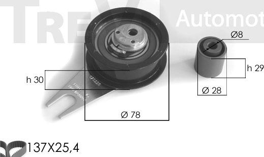 Trevi Automotive KD1088 - Zobsiksnas komplekts autodraugiem.lv