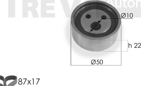 Trevi Automotive KD1078 - Zobsiksnas komplekts autodraugiem.lv