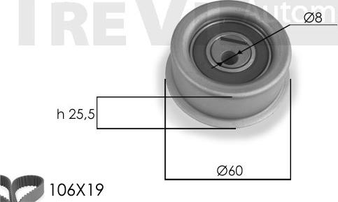 Trevi Automotive KD1144 - Zobsiksnas komplekts autodraugiem.lv