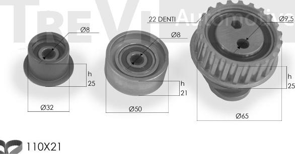 Trevi Automotive KD1115 - Zobsiksnas komplekts autodraugiem.lv