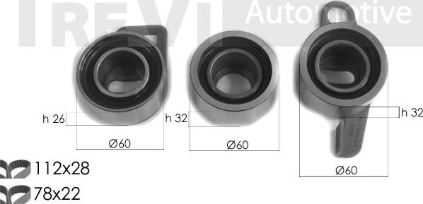 Trevi Automotive KD1390 - Zobsiksnas komplekts autodraugiem.lv