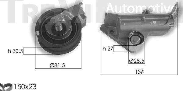 Trevi Automotive KD1345 - Zobsiksnas komplekts autodraugiem.lv