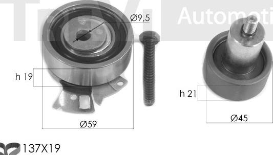 Trevi Automotive KD1354 - Zobsiksnas komplekts autodraugiem.lv