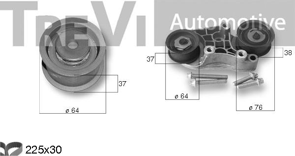 Trevi Automotive KD1351 - Zobsiksnas komplekts autodraugiem.lv