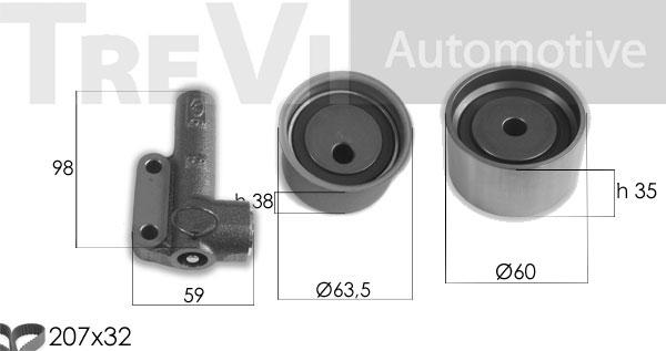 Trevi Automotive KD1369 - Zobsiksnas komplekts autodraugiem.lv