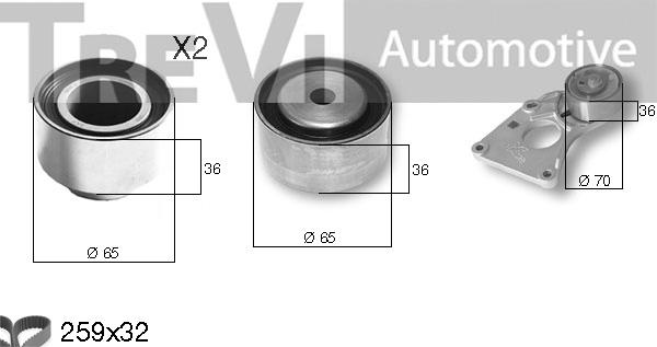 Trevi Automotive KD1366 - Zobsiksnas komplekts autodraugiem.lv