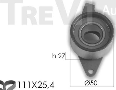 Trevi Automotive KD1361 - Zobsiksnas komplekts autodraugiem.lv