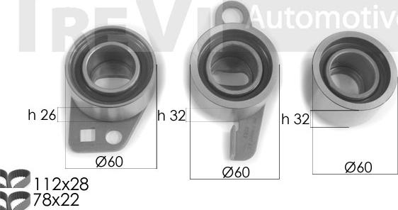 Trevi Automotive KD1368 - Zobsiksnas komplekts autodraugiem.lv