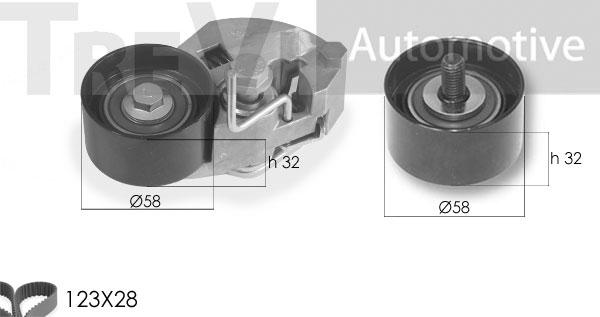 Trevi Automotive KD1316 - Zobsiksnas komplekts autodraugiem.lv