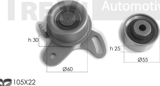 Trevi Automotive KD1335 - Zobsiksnas komplekts autodraugiem.lv