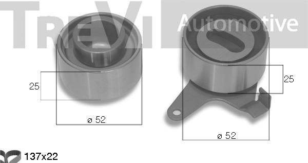 Trevi Automotive KD1374 - Zobsiksnas komplekts autodraugiem.lv