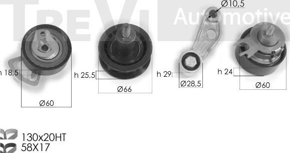 Trevi Automotive KD1290 - Zobsiksnas komplekts autodraugiem.lv