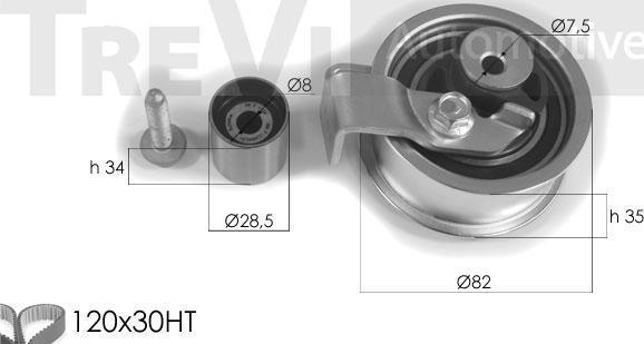 Trevi Automotive KD1268 - Zobsiksnas komplekts autodraugiem.lv