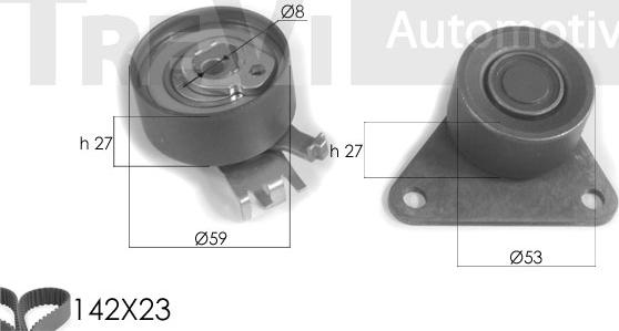 Trevi Automotive KD1234 - Zobsiksnas komplekts autodraugiem.lv