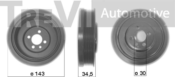 Trevi Automotive PC1036 - Piedziņas skriemelis, Kloķvārpsta autodraugiem.lv