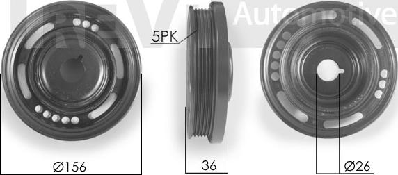 Trevi Automotive PC1102 - Piedziņas skriemelis, Kloķvārpsta autodraugiem.lv