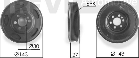 Trevi Automotive PC1176 - Piedziņas skriemelis, Kloķvārpsta autodraugiem.lv