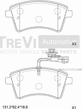 Trevi Automotive PF1408 - Bremžu uzliku kompl., Disku bremzes autodraugiem.lv