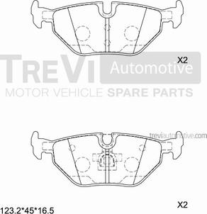 Trevi Automotive PF1056 - Bremžu uzliku kompl., Disku bremzes autodraugiem.lv