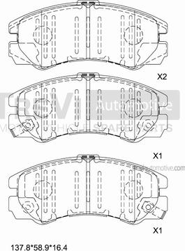 Trevi Automotive PF1004 - Bremžu uzliku kompl., Disku bremzes autodraugiem.lv