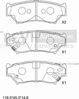 Trevi Automotive PF1006 - Bremžu uzliku kompl., Disku bremzes autodraugiem.lv