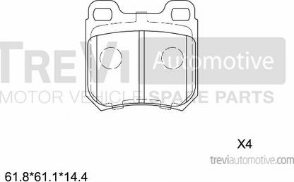 Trevi Automotive PF1036 - Bremžu uzliku kompl., Disku bremzes autodraugiem.lv