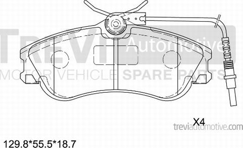 Trevi Automotive PF1033 - Bremžu uzliku kompl., Disku bremzes autodraugiem.lv