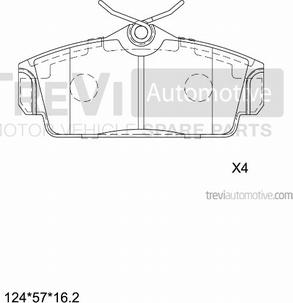 Trevi Automotive PF1028 - Bremžu uzliku kompl., Disku bremzes autodraugiem.lv