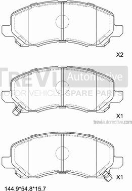 Trevi Automotive PF1194 - Bremžu uzliku kompl., Disku bremzes autodraugiem.lv