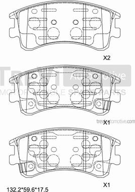 Trevi Automotive PF1193 - Bremžu uzliku kompl., Disku bremzes autodraugiem.lv