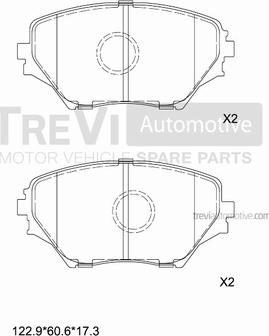 Trevi Automotive PF1144 - Bremžu uzliku kompl., Disku bremzes autodraugiem.lv