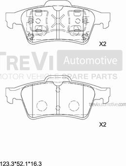 Trevi Automotive PF1158 - Bremžu uzliku kompl., Disku bremzes autodraugiem.lv