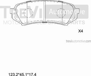 Trevi Automotive PF1112 - Bremžu uzliku kompl., Disku bremzes autodraugiem.lv